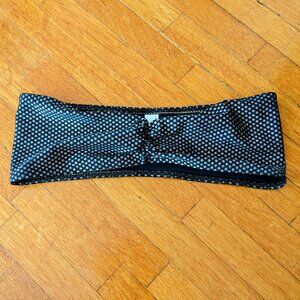 AMERICAN APPAREL Bandeau Bralette Strapless Tube Top Black/Silver Stars SMALL